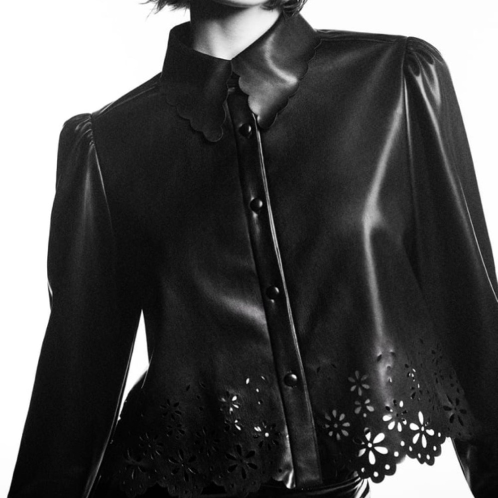 ZARA Faux Leather Shirt